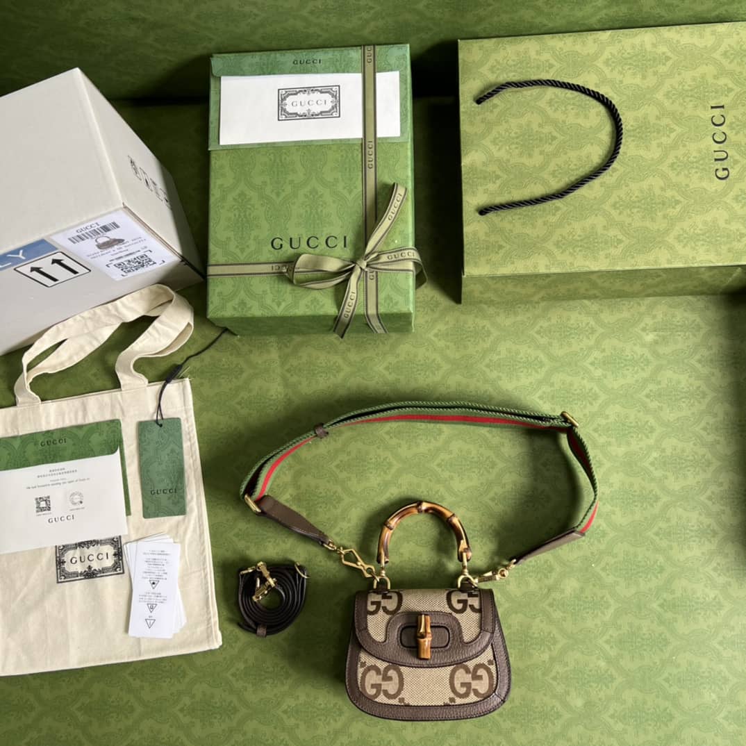 Gvc*1 Bamboo 1947 Mini Top Handle Shoulder Bag 686864 Replica