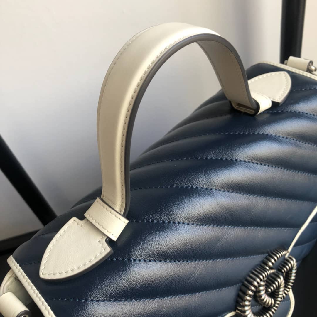 Gvc*1 Marmont Small Handle Shoulder Bag Replica Blue 498110
