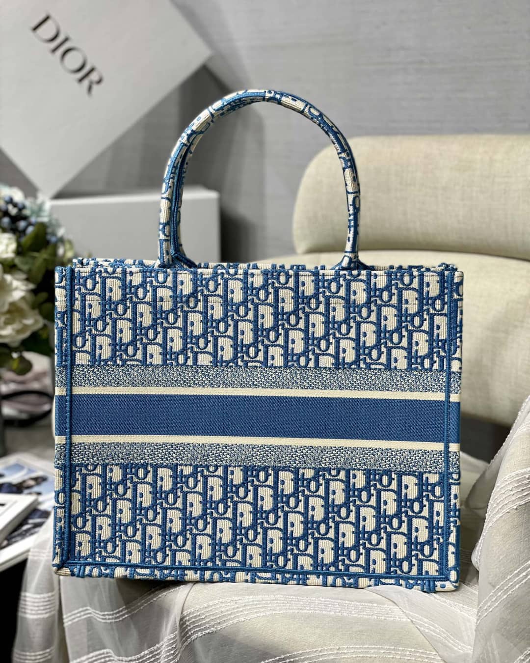 Chr1st1an D10r CD Book Embroidery Replica Tote