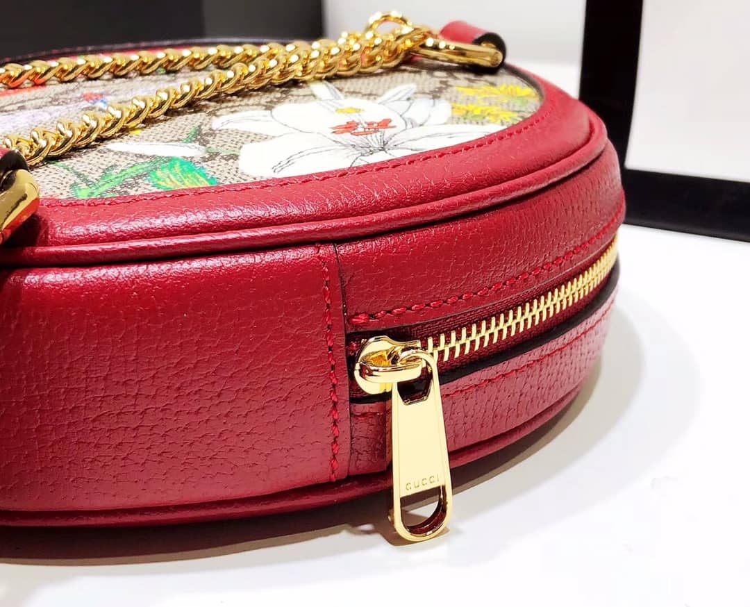 Gvc*1 Ophidia GG Flora Mini Replica Backpack Red 598661