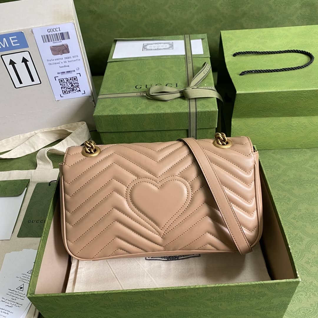 Gvc*1 GG Marmont Small Matelassé Leather 443497 Replica Crossbody Bag