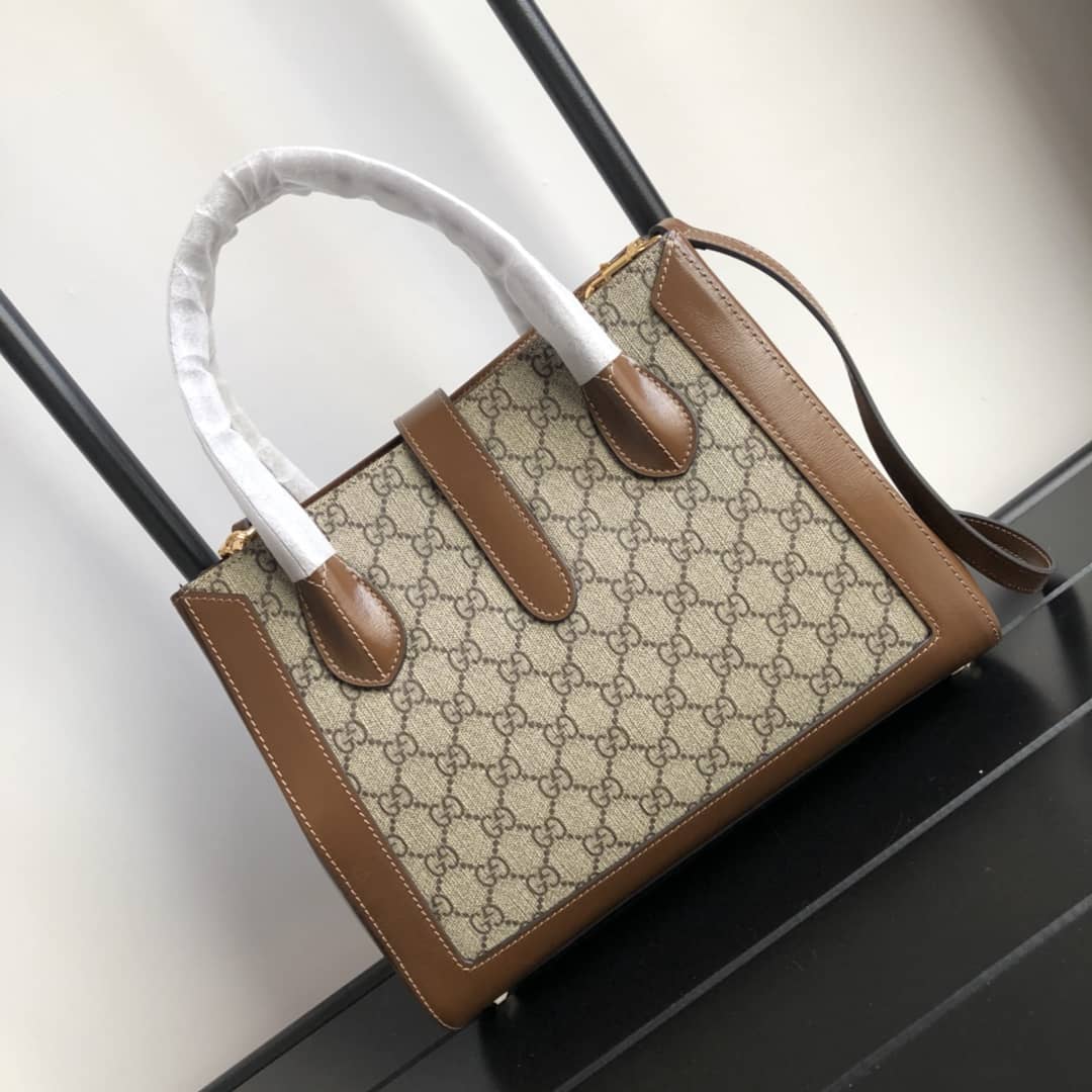 Gvc*1 Jackie 1961 Medium GG Svp*me Canvas Tote Replica 649016