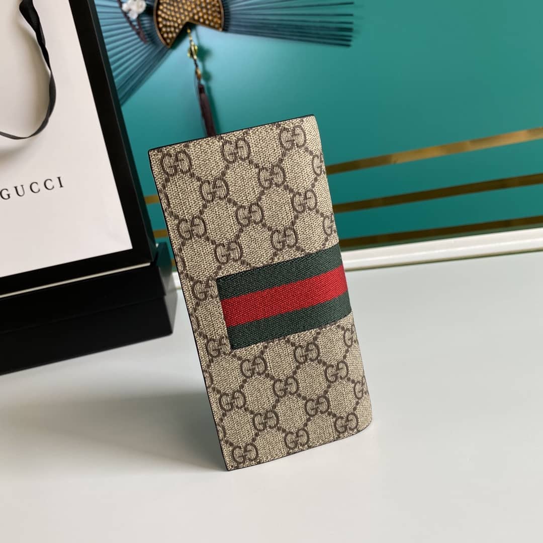 Gvc*1 Bill PVC Leather Long Wallet Replica 408836