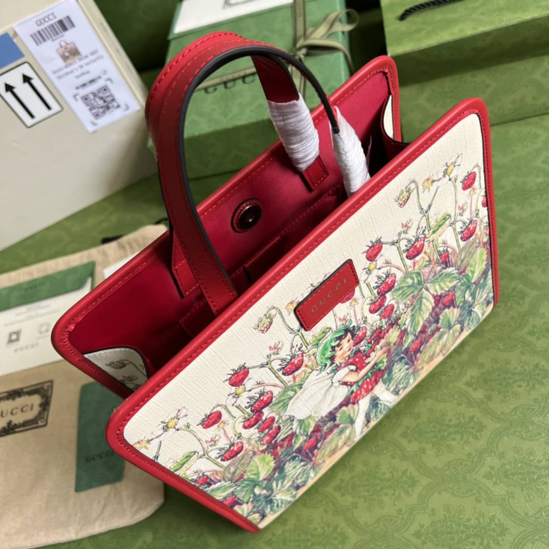 Gvc*1 Children Strawberry Print 605614 Replica Tote Bag