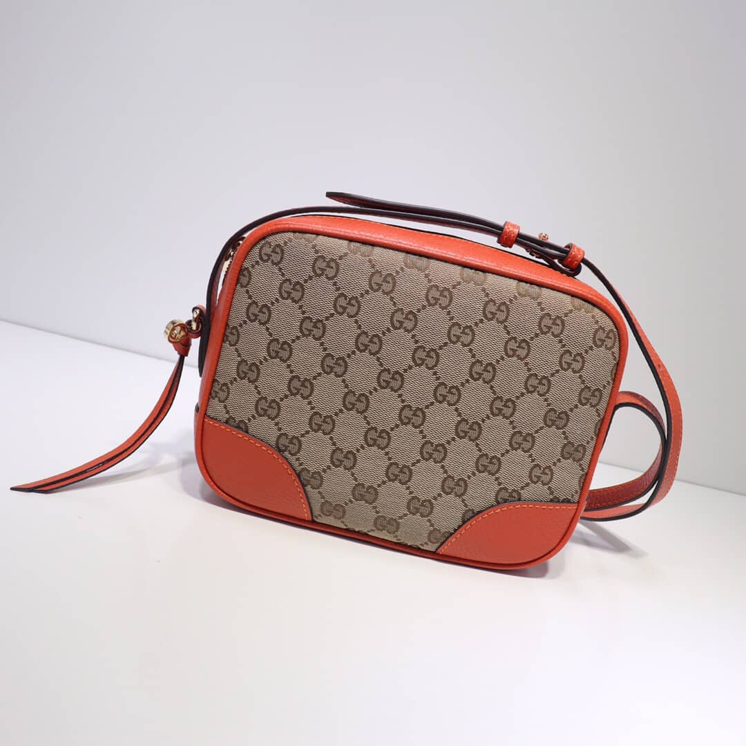 Gvc*1 GG Canvas Messenger Bag Replica Orange 449172