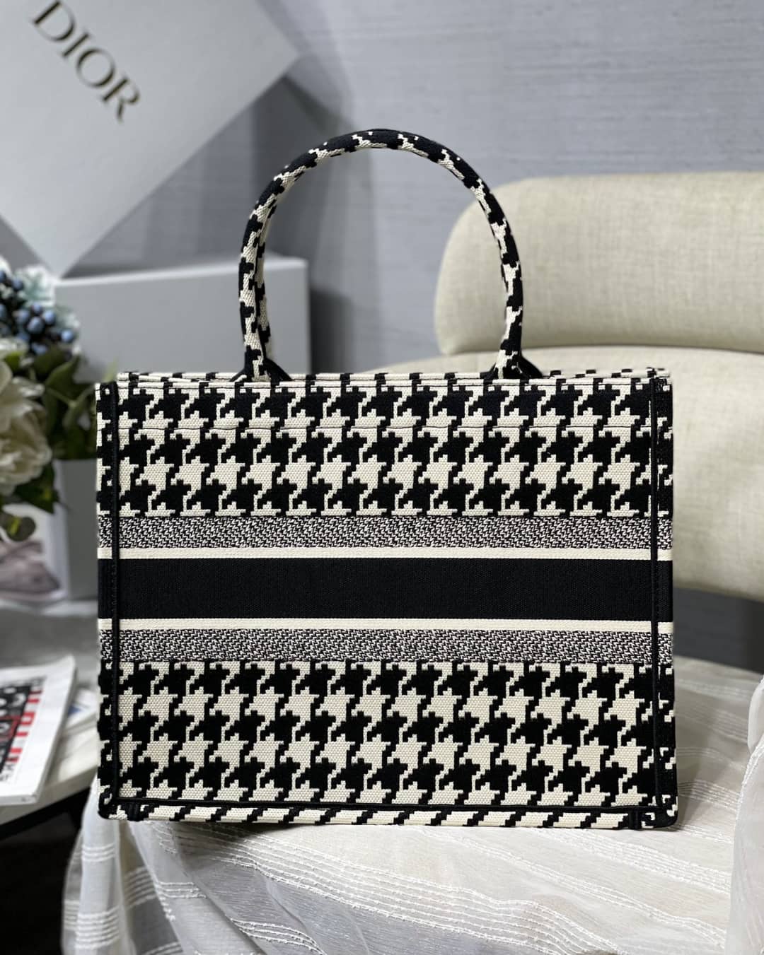 Chr1st1an D10r CD Book Embroidery Replica Tote