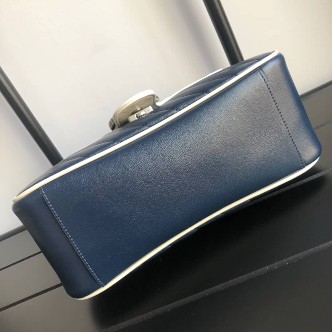 Gvc*1 Marmont Small Handle Shoulder Bag Replica Blue 498110