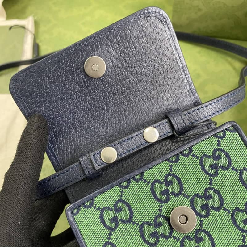 Gvc*1 GG Multicolor Mini Bag Replica Green 657582