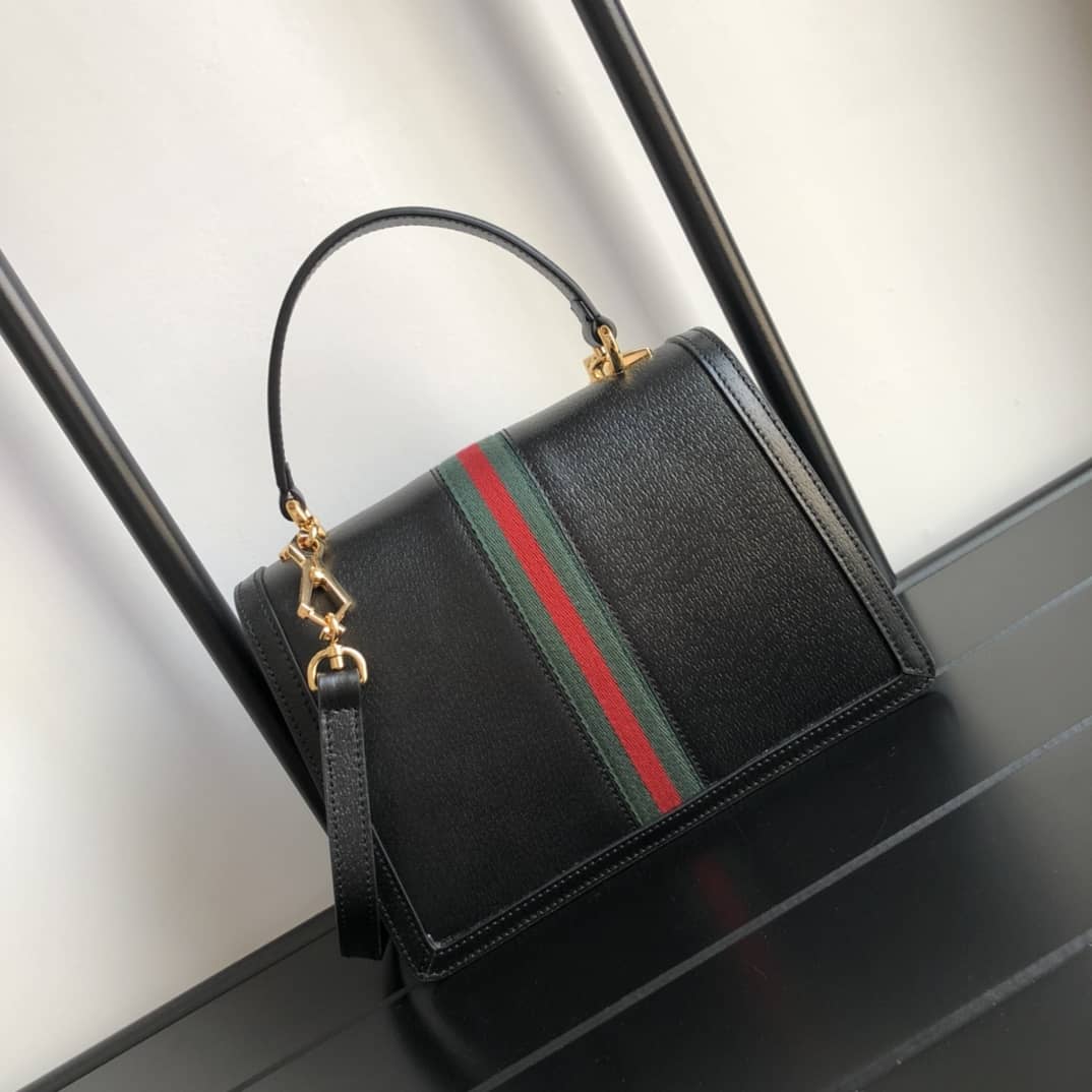 Gvc*1 Ophidia Small Top Handle Bag Replica Black 651055