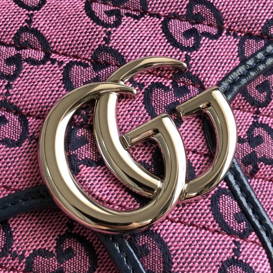 Gvc*1 GG Marmont Mini Matelasse Shoulder Bag Replica Pink 446744