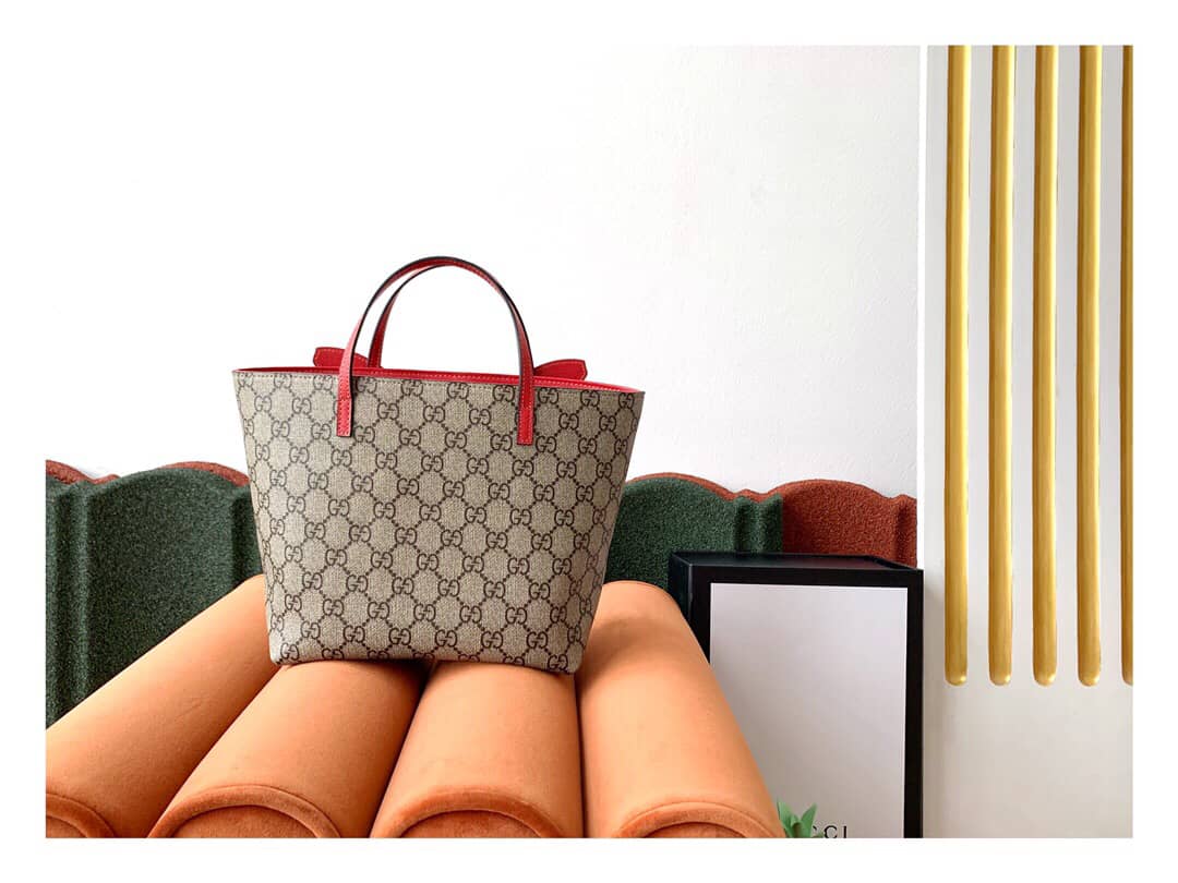 Gvc*1 Children GG Tote With Pineapple Bag Replica Brown 580840