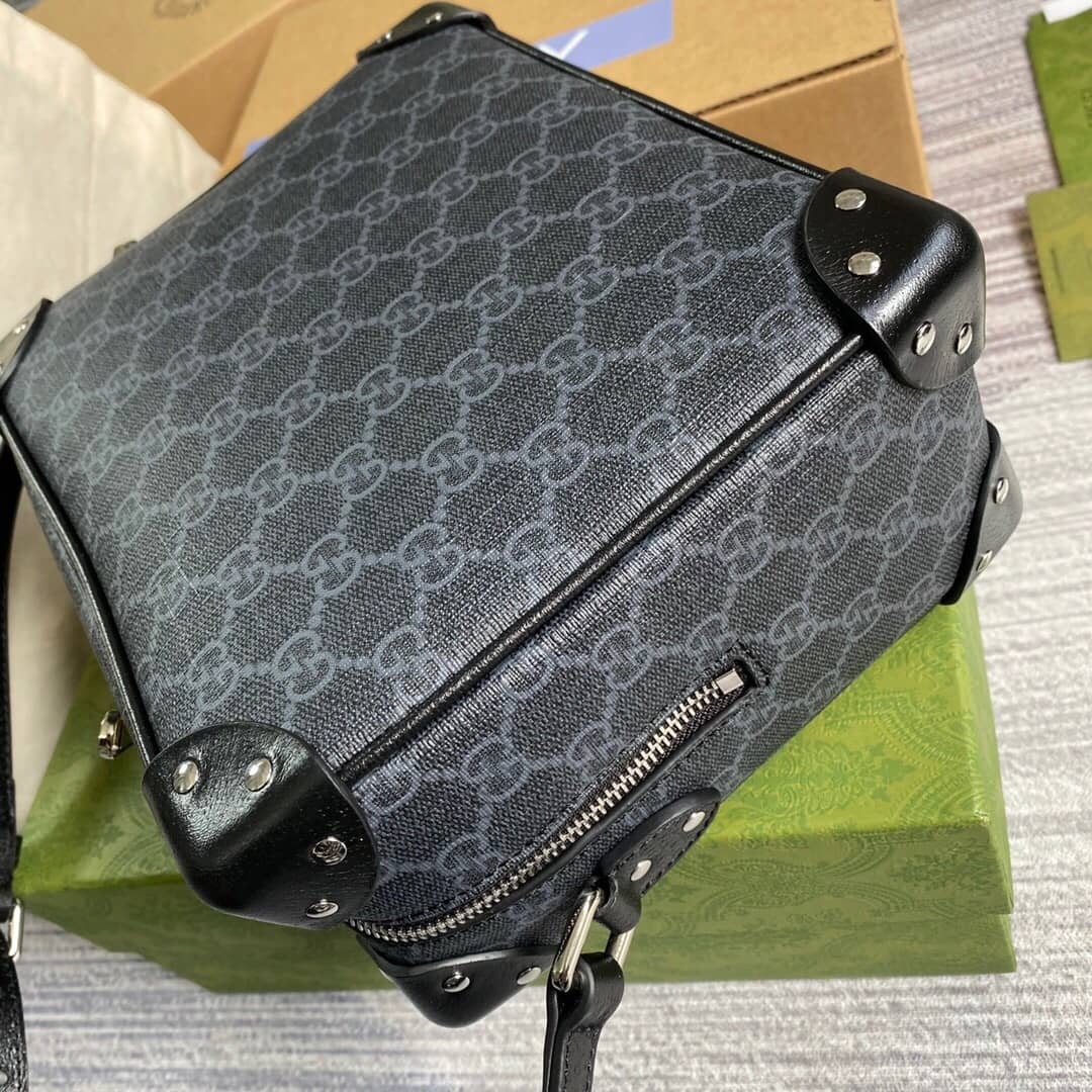 Gvc*1 GG Svp*me Leather Shoulder Bag Replica Blue 626363
