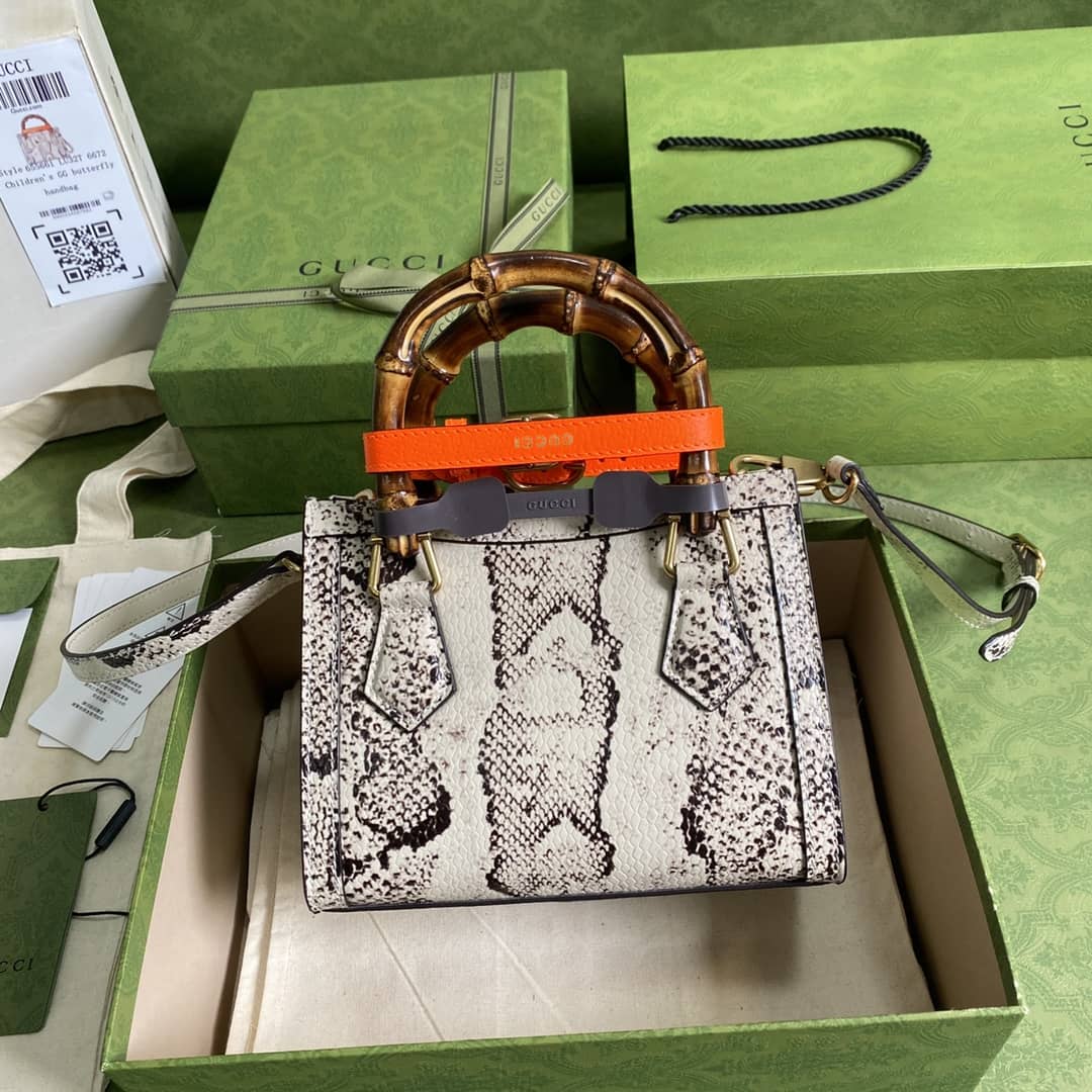 Gvc*1 Diana Mini Bamboo Tote Bag Replica Gray 655661