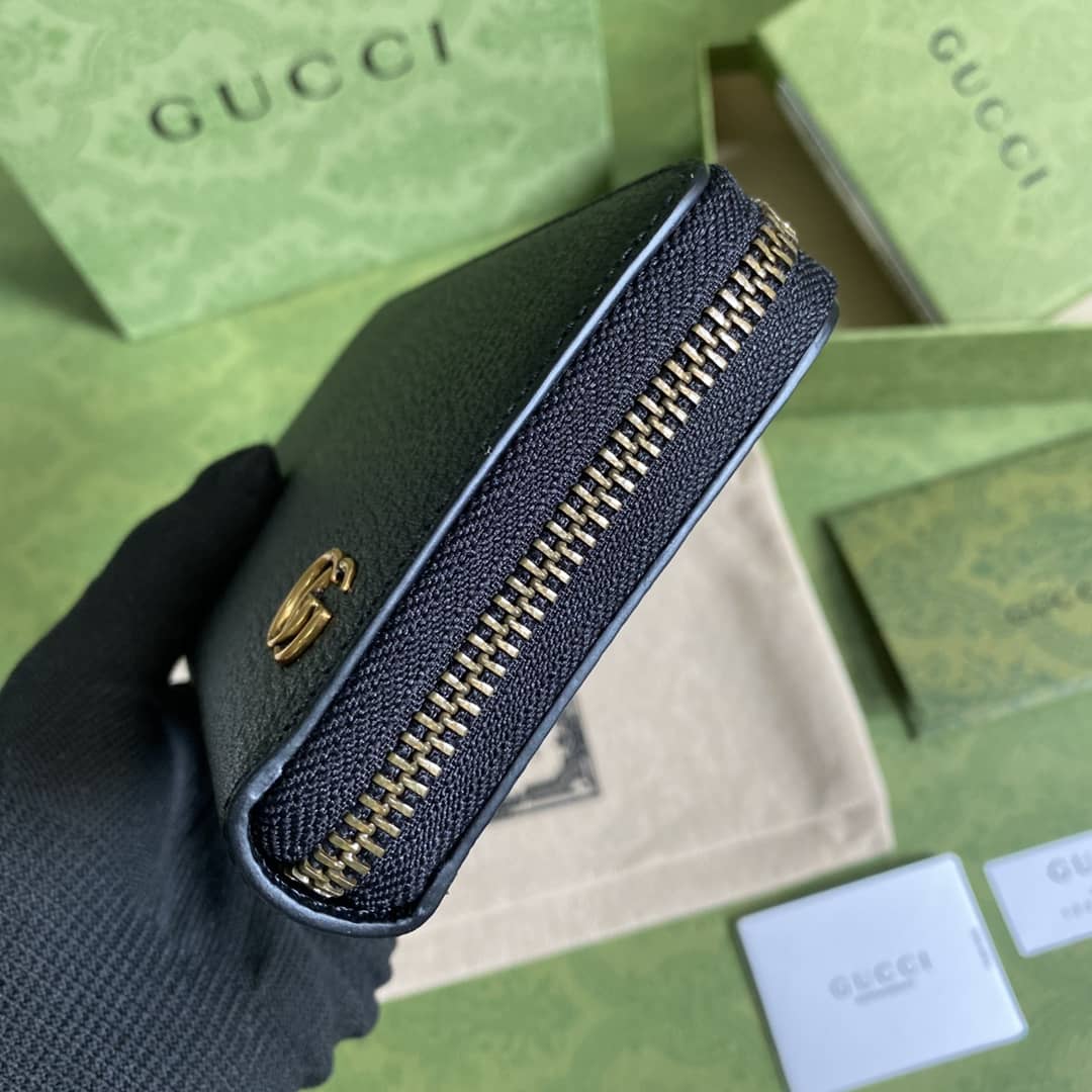 Gvc*1 GG Marmont Leather Zip Around Wallet Replica 428736