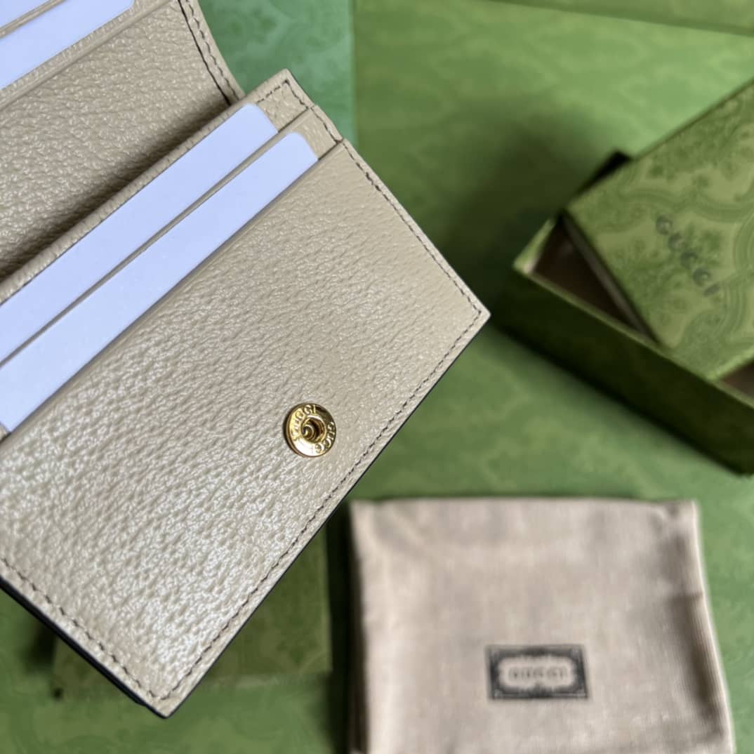 Gvc*1 Ophidia GG Flora Card Case Wallet White 523155 Replica