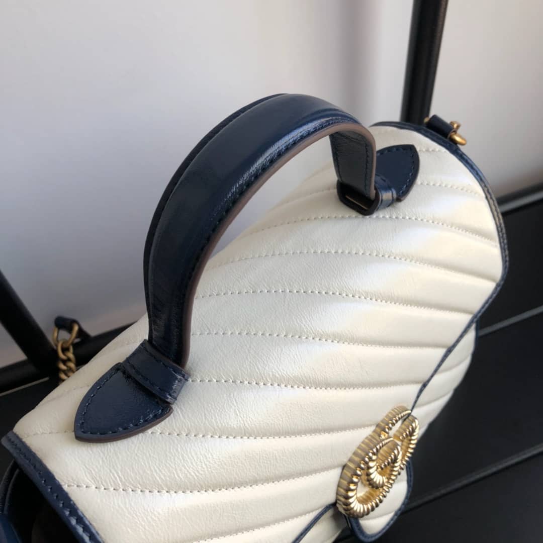 Gvc*1 Marmont Dupe GG Marmont Replica Bag White 498100