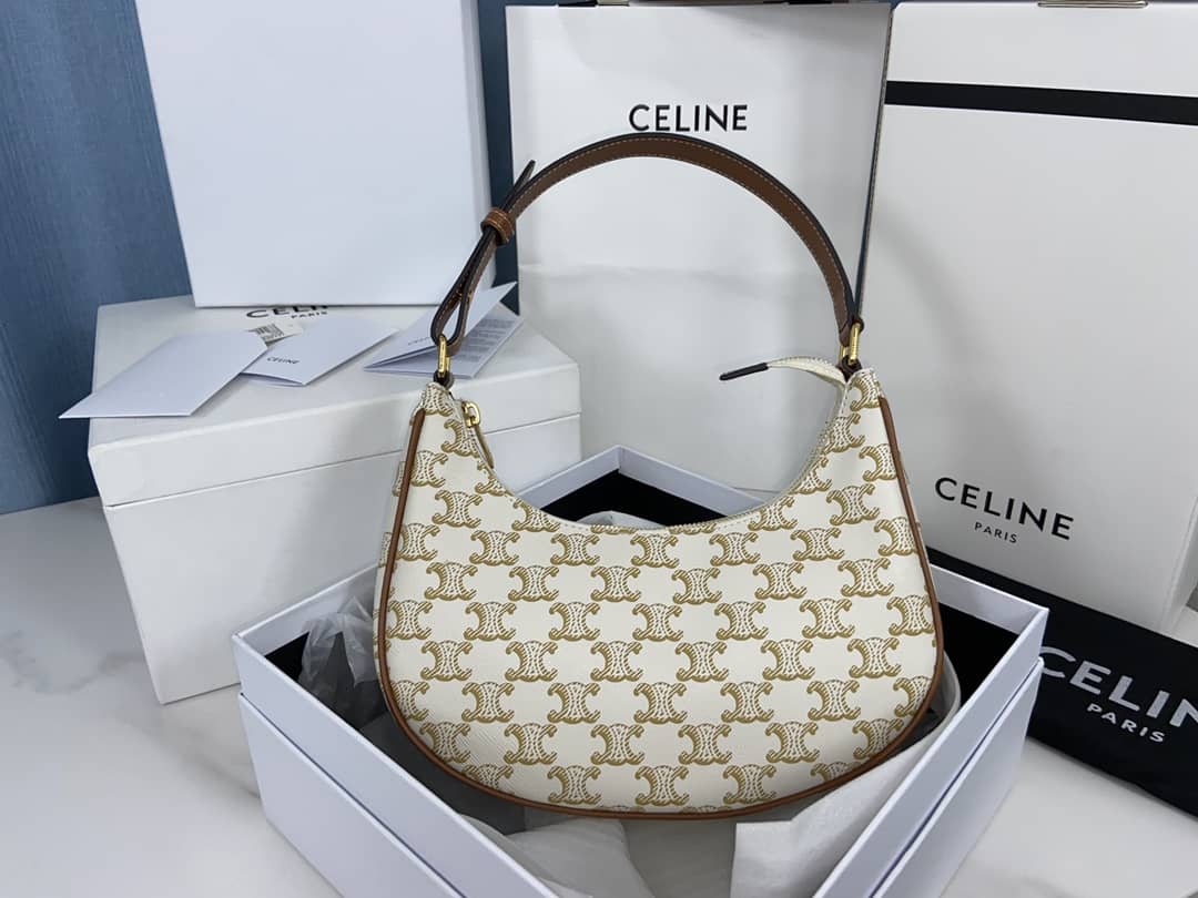 Ce1i*e Triomphe Bag Dupe Ava Triomphe Canvas Replica Hobo Bag