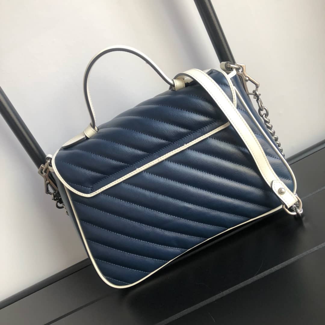 Gvc*1 Marmont Small Handle Shoulder Bag Replica Blue 498110