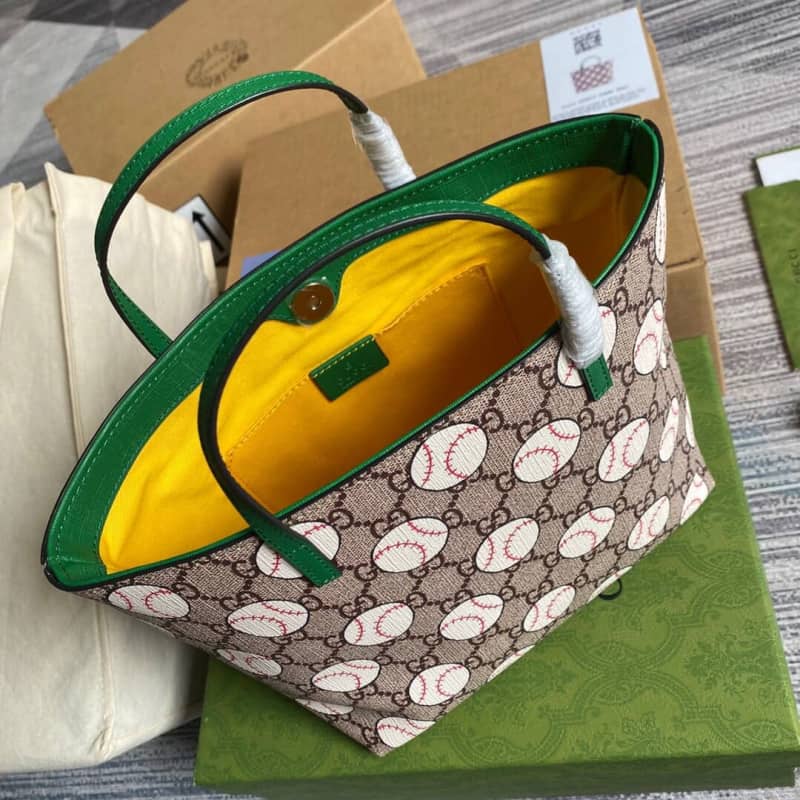 Gvc*1 Children GG Svp*me Canvas Replica Tote Brown 410812