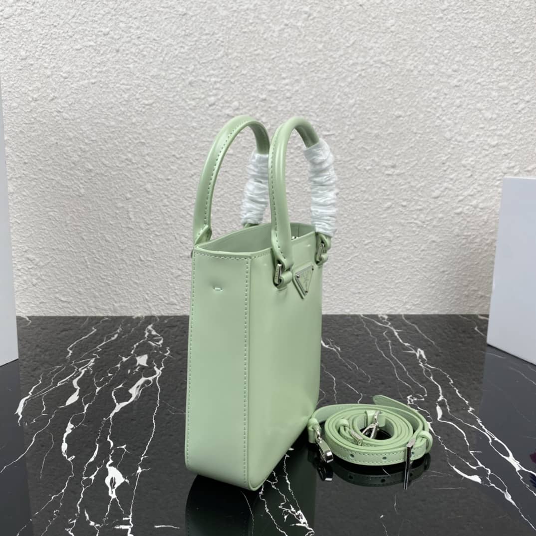 Pra*a Raffia Tote Dupe Small Brushed Leather Replica Tote