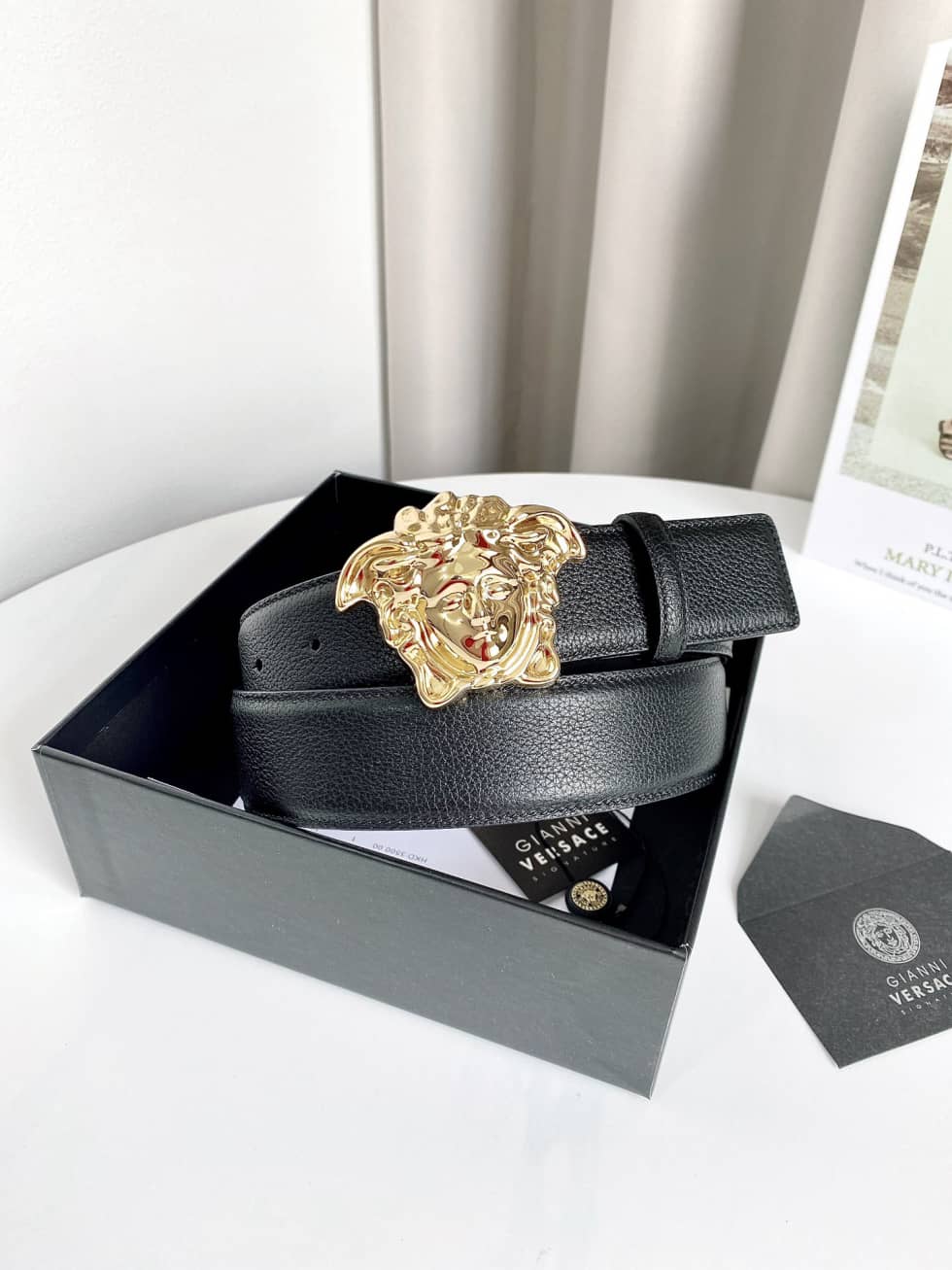 7 Star Versace Leather Belt 38mm