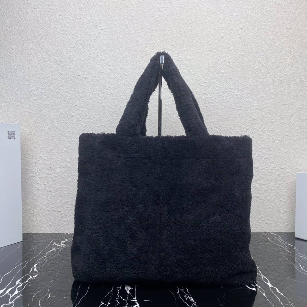 Pra*a Shearling Tote Shoulder Bag