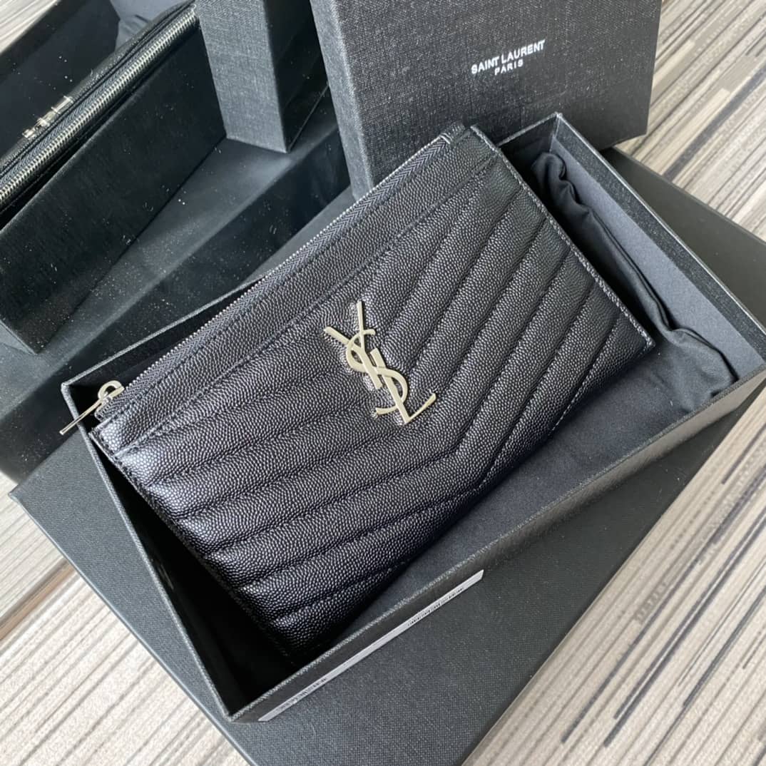 Y51 Clutch Replica Monogram Bill Pouch Black Metal