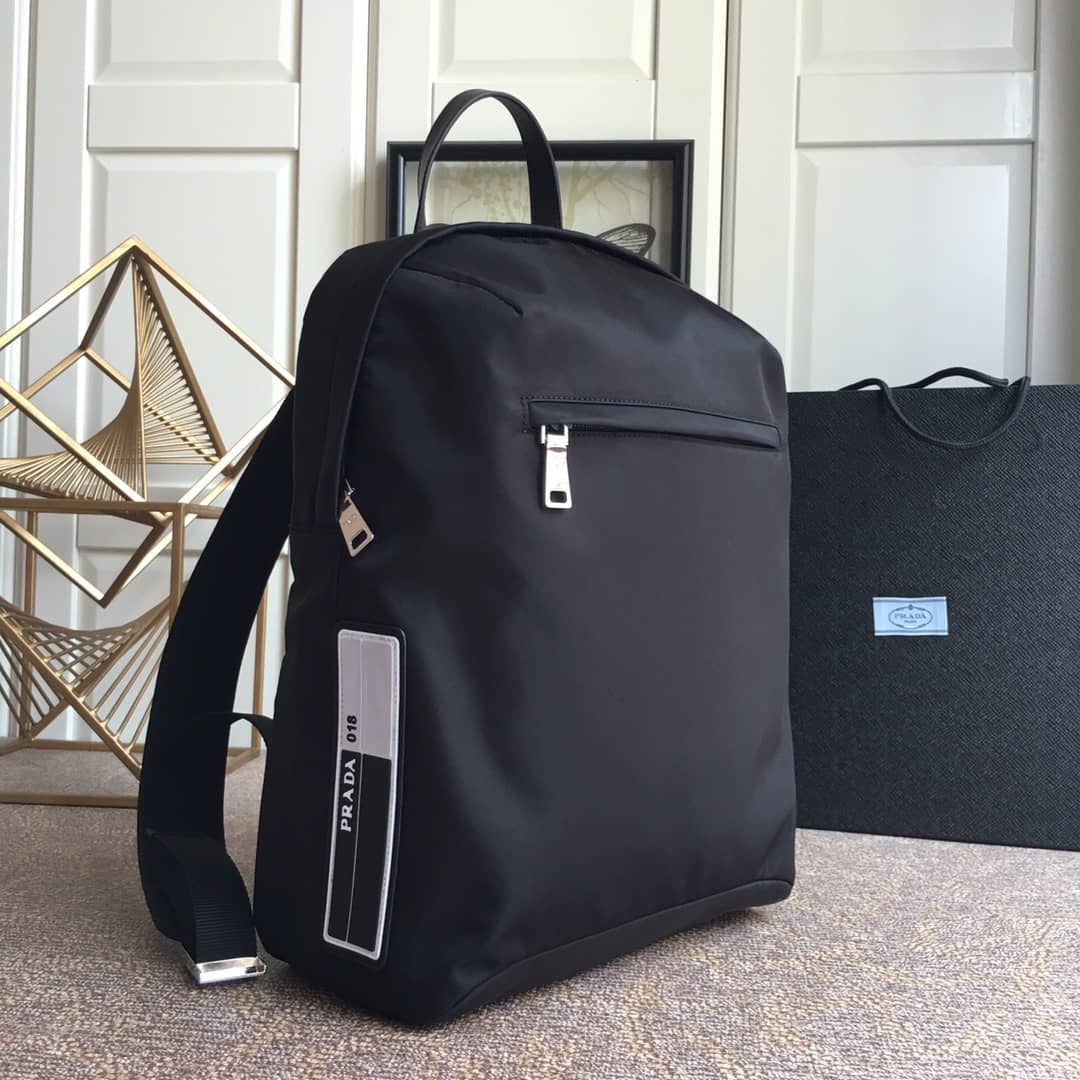 Pra*a Backpack Dupe Nylon Tessuto Palme Zaino