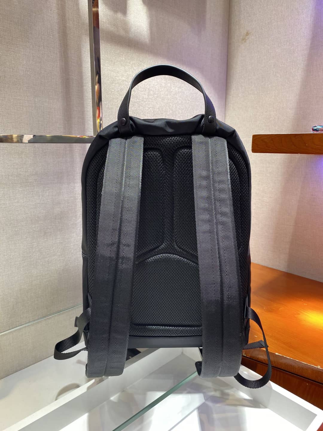 Pra*a Backpack Dupe Tessuto Zainetto Nylon Leather