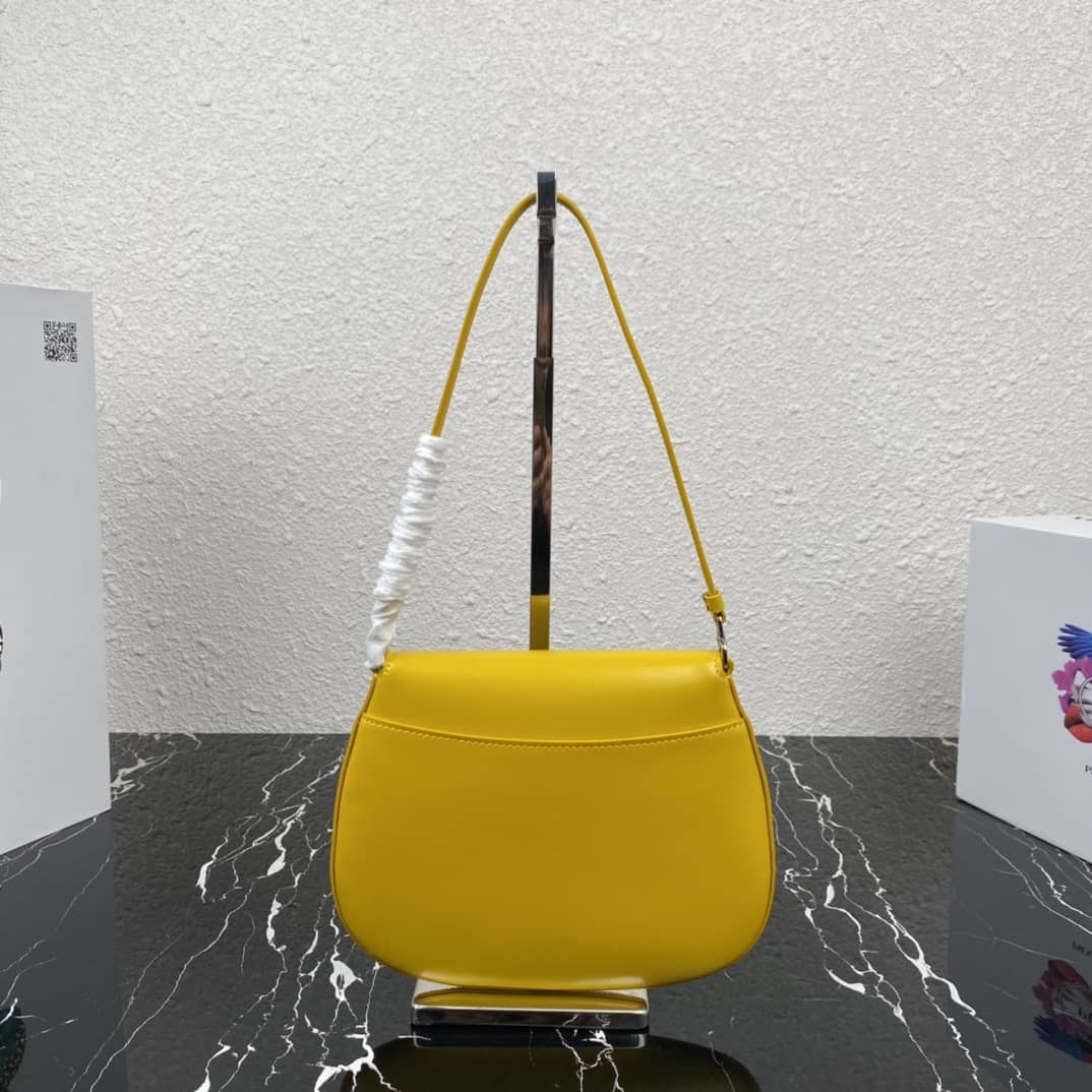 Pra*a Cleo Bag Dupe Brushed Leather Flap Replica Shoulder Bag