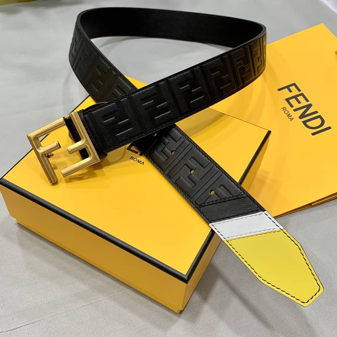 7 Star F**di Leather Belt 38mm