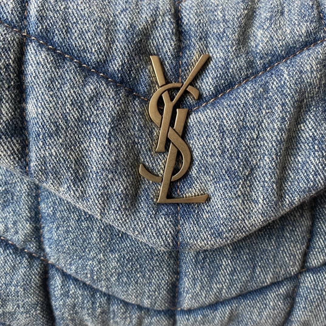 Y51 Replica Sa1nt Lau*nt Loulou Denim Shoulder Bag