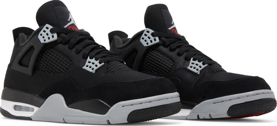 Replicas Air Jordan 4 Retro Black Canvas DH7138-006 Reps