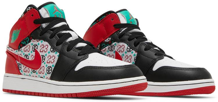 Air Jordan 1 Mid SE GS Ugly Christmas Sweater DM1208-150
