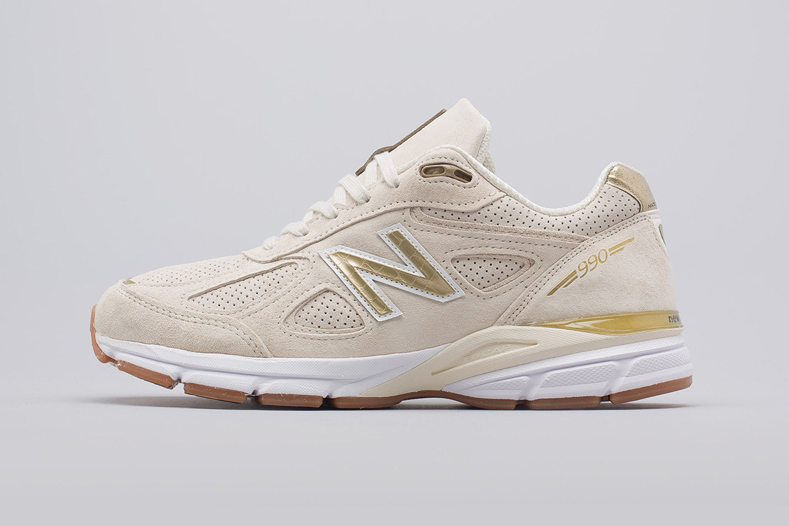 990v4 Made In USA Off White Gold M990AG4