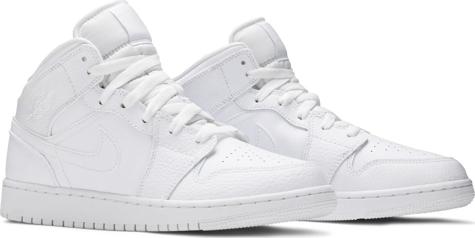 Air Jordan 1 Mid GS Triple White 554725-130