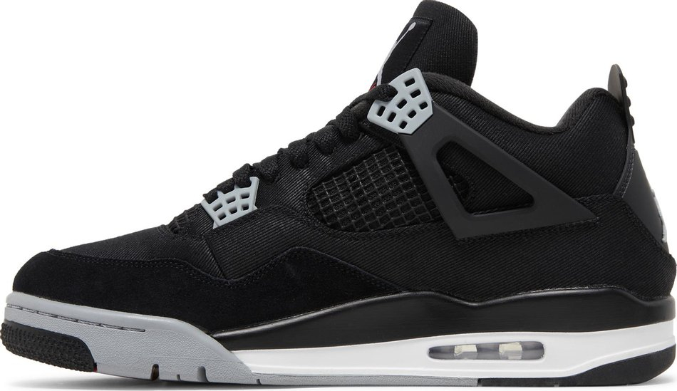 Replicas Air Jordan 4 Retro Black Canvas DH7138-006 Reps