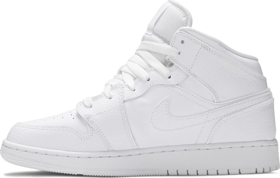 Air Jordan 1 Mid GS Triple White 554725-130