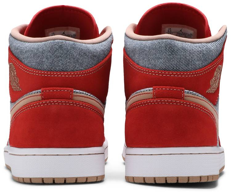 Air Jordan 1 Mid Denim Red DM4352-600