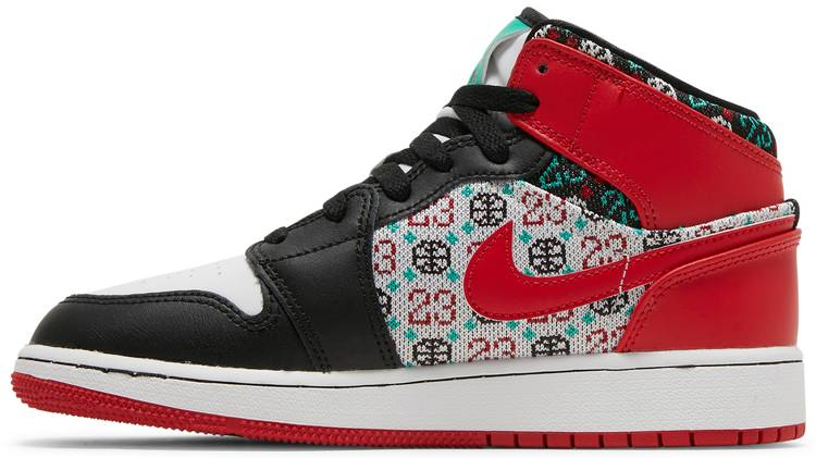 Air Jordan 1 Mid SE GS Ugly Christmas Sweater DM1208-150