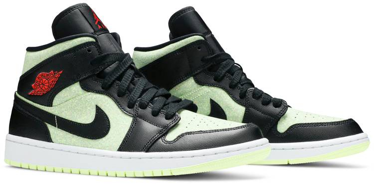 Wmns Air Jordan 1 Mid SE Black Barely Volt CV5276-003
