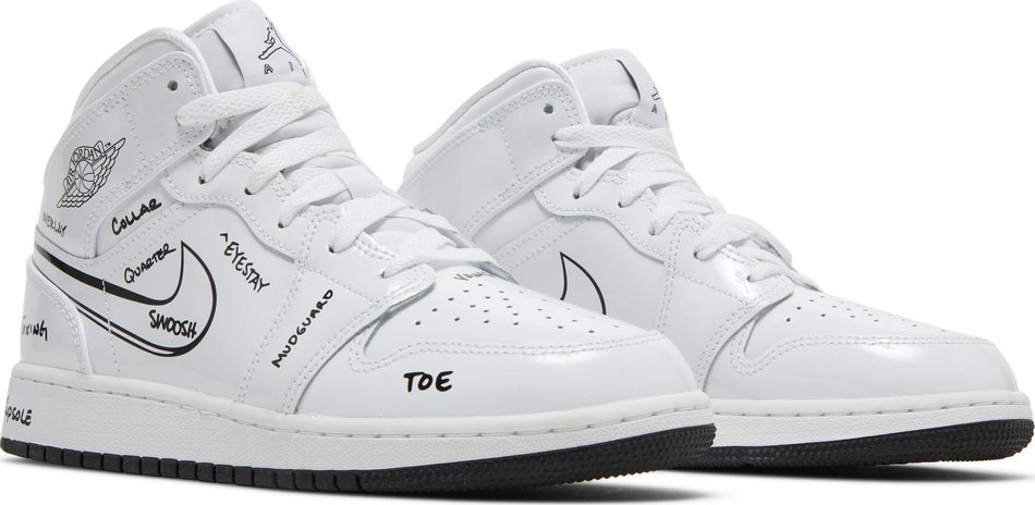 Air Jordan 1 Mid GS Schematic DQ1864-100