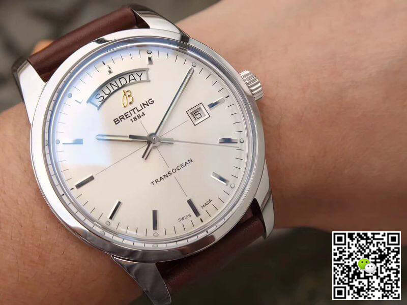 Breitling Replica Transocean Day Date A4531012/G751/437X/A20BA.1 1:1 Best Edition Swiss ETA2836 White Dial