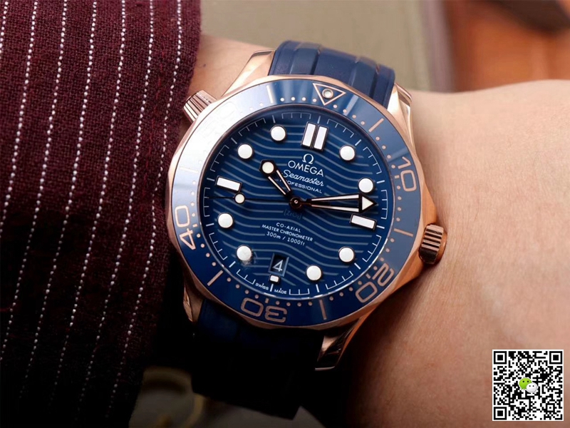 Replica 0me*ga Seamaster 210.62.42.20.03.001 1:1 Best Edition VS Factory Blue Dial Swiss ETA8801