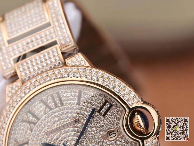 Replica Ballon Bleu De Ca*t1er W69006Z2 42mm TW Factory 1:1 Best Edition Full D1am0nd Rosegold Swiss ETA 2824