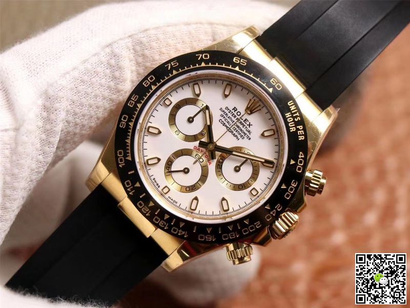 R01ex Daytona Replica M116518LN-0041 1:1 Best Edition Noob Factory White Dial Swiss ETA4130