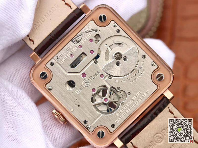 Replica Bell Ross BR-X2 Tourbillon 18K Rosegold Case Mechanical Watches 1:1 Best Edition Swiss ETA380 Tourbillon Movement