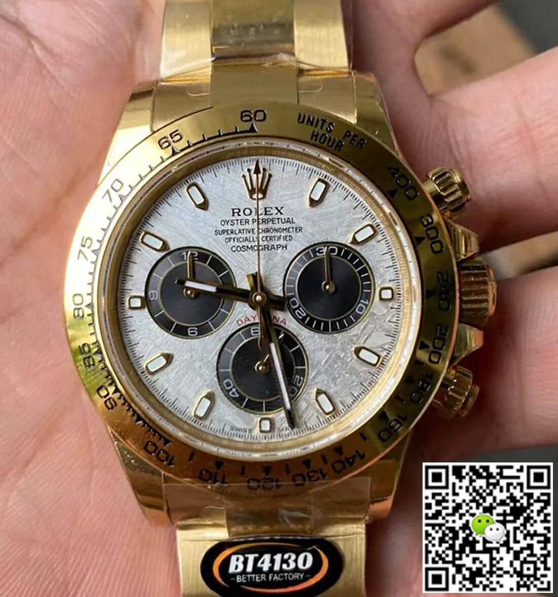 Replica R01ex Daytona M116508-0015 1:1 Best Edition BT Factory Meteorite Dial