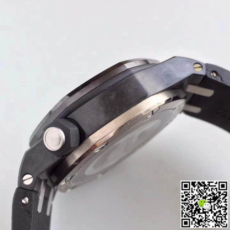 Replica Audemars P1g*et Royal Oak Offshore Diver 15706AU.OO.A002CA.01 JF Factory 1:1 Best Edition Swiss ETA3120 Black Dial