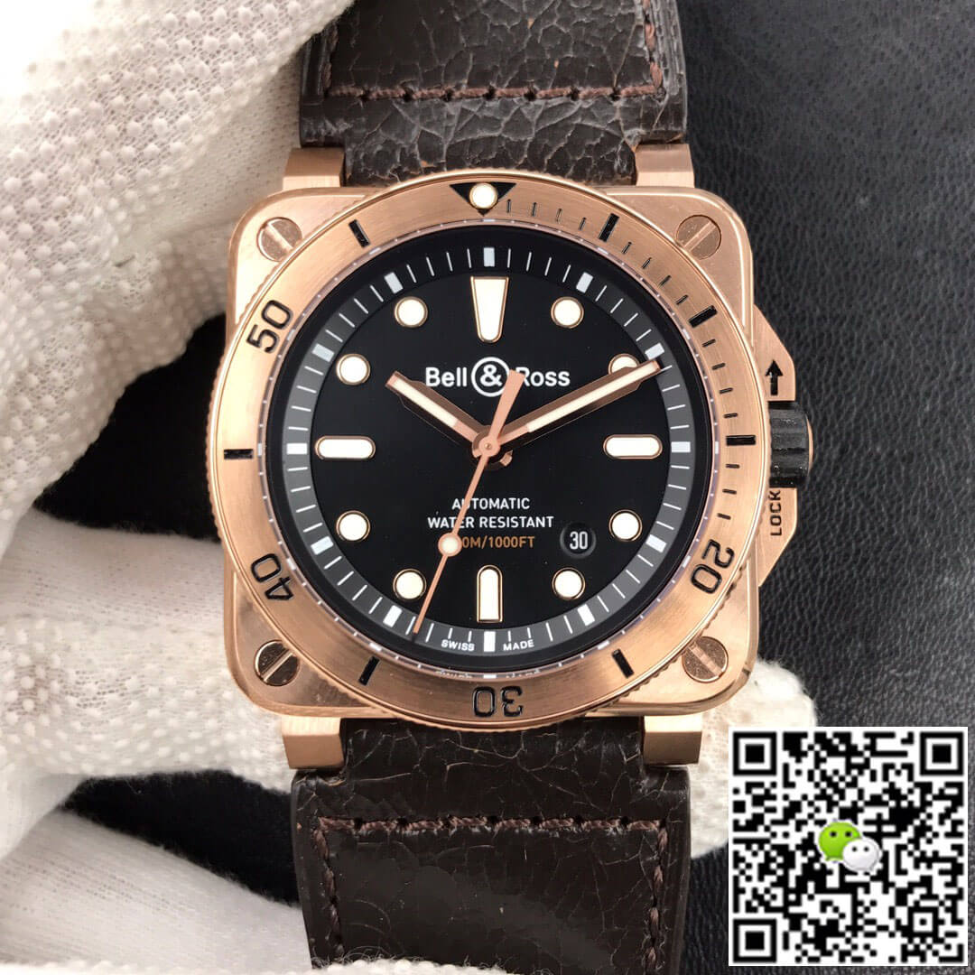 Replica Bell Ross BR0392-D-BL-BR/SCA 1:1 Best Edition Black Dial